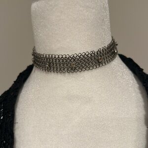 Sophisticated Silver Choker Necklace